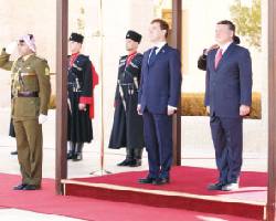 Король Иордании Абдалла II и Президент РФ Д. А. Медведев